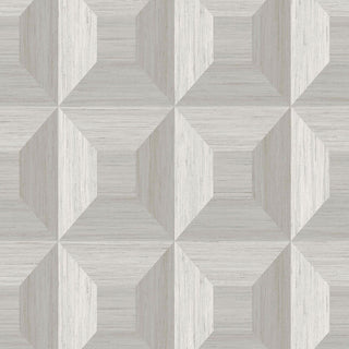 TC70618 gray squared away geometric embossed vinyl wallpaper from the More Textures collection by Seabrook Designs
