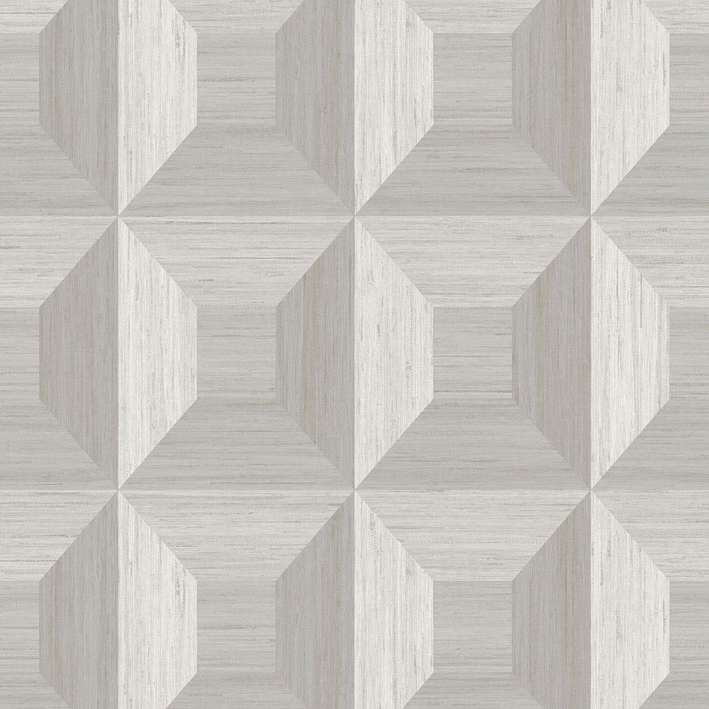 TC70618 gray squared away geometric embossed vinyl wallpaper from the More Textures collection by Seabrook Designs