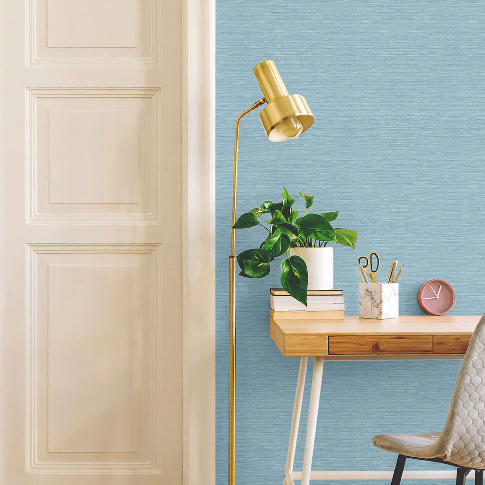 
                  
                    TC70702 desk blue sisal hemp grasscloth embossed vinyl wallpaper from the More Textures collection by Seabrook Designs
                  
                