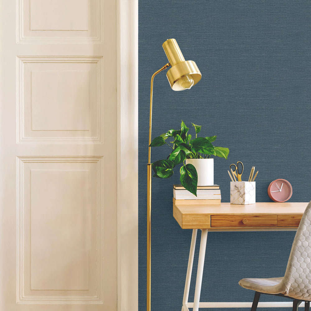 
                  
                    TC70712 desk blue sisal hemp grasscloth embossed vinyl wallpaper from the More Textures collection by Seabrook Designs
                  
                