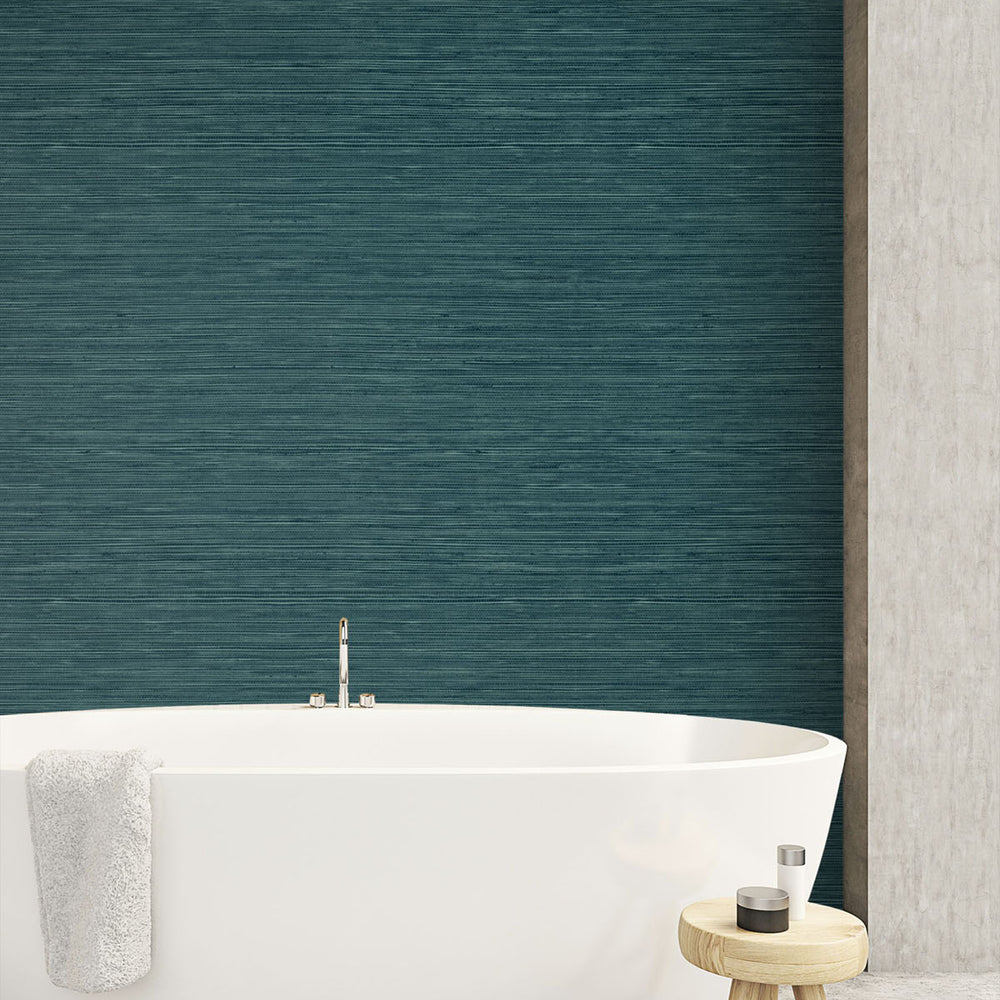
                  
                    TC70714 bathroom teal sisal hemp grasscloth embossed vinyl wallpaper from the More Textures collection by Seabrook Designs
                  
                