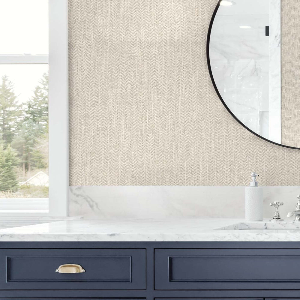 
                  
                    TG60018 vinyl linen wallpaper bathroom from the Tedlar Textures collection by DuPont
                  
                