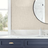 TG60018 vinyl linen wallpaper bathroom from the Tedlar Textures collection by DuPont