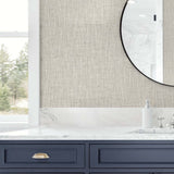 TG60026 vinyl linen wallpaper bathroom from the Tedlar Textures collection by DuPont
