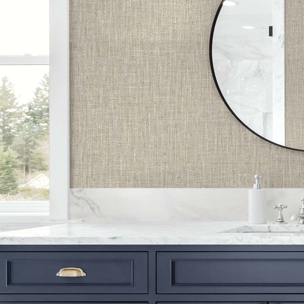 
                  
                    TG60033 vinyl linen wallpaper bathroom from the Tedlar Textures collection by DuPont
                  
                