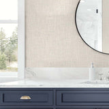 TG60041 vinyl linen wallpaper bathroom from the Tedlar Textures collection by DuPont