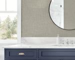 TG60047 vinyl linen wallpaper bathroom from the Tedlar Textures collection by DuPont