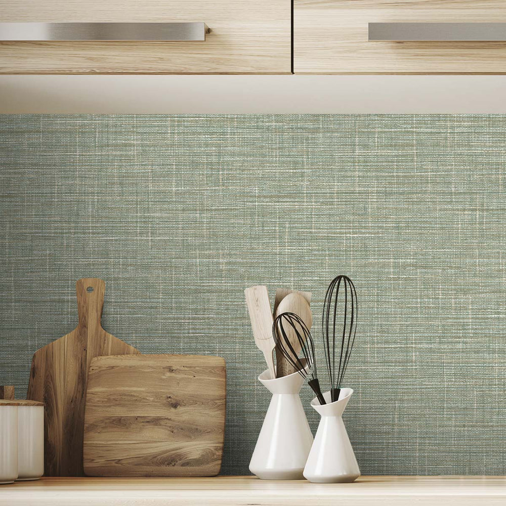
                  
                    TG60110 faux linen vinyl wallpaper kitchen from DuPont
                  
                