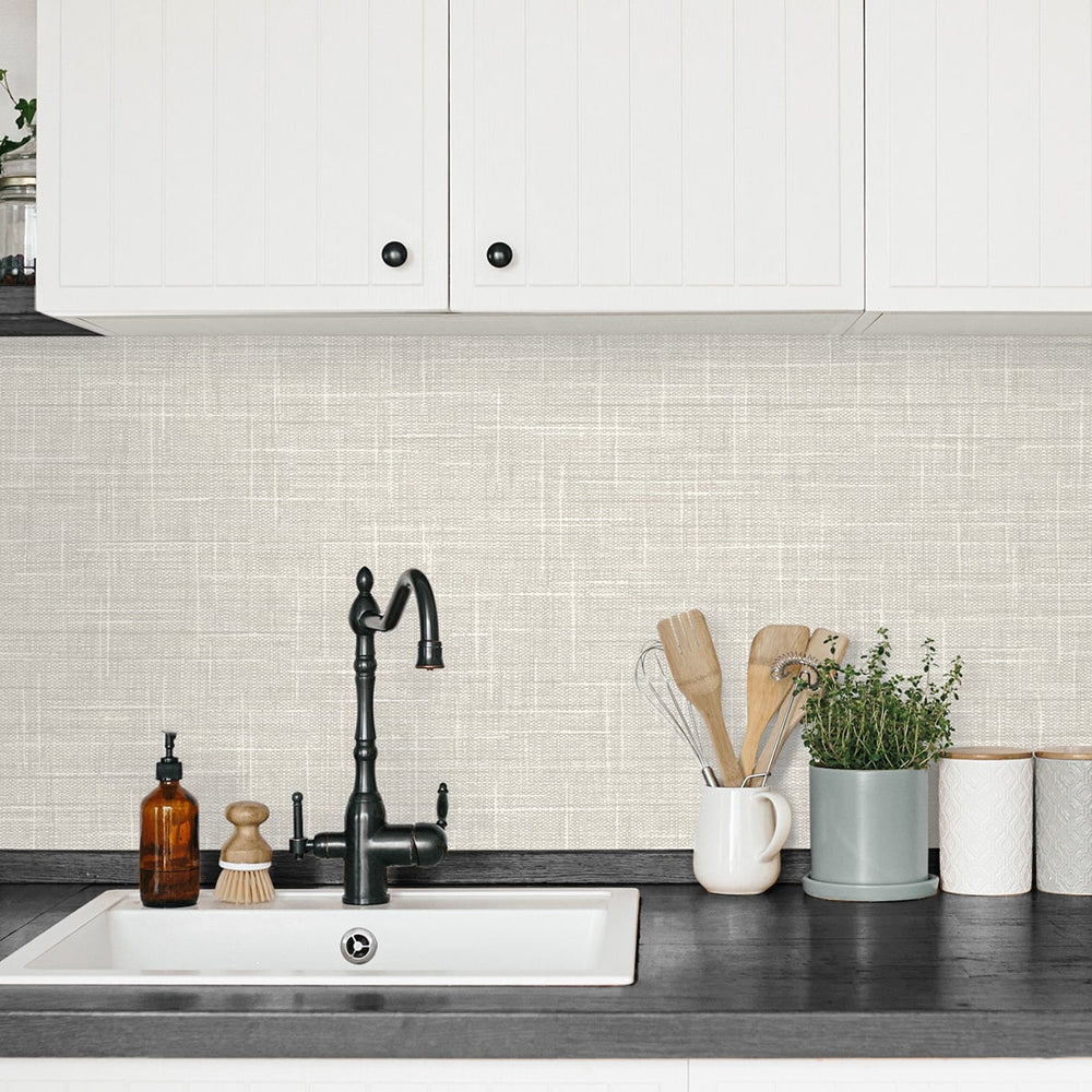 
                  
                    TG60118 faux linen vinyl wallpaper kitchen from DuPont
                  
                