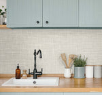 TG60133 faux linen vinyl wallpaper kitchen from DuPont