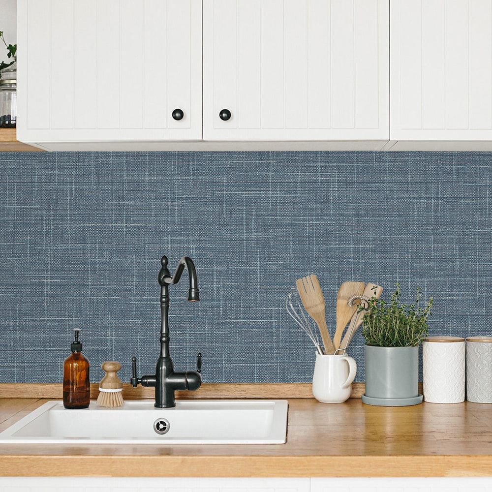 
                  
                    TG60136 faux linen vinyl wallpaper kitchen from DuPont
                  
                