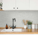 TG60138 faux linen vinyl wallpaper kitchen from DuPont