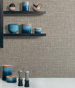 TG60143 faux linen vinyl wallpaper decor from DuPont