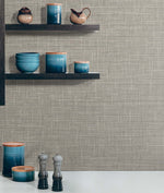 TG60144 faux linen vinyl wallpaper decor from DuPont