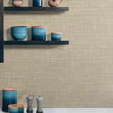 TG60146 faux linen vinyl wallpaper decor from DuPont