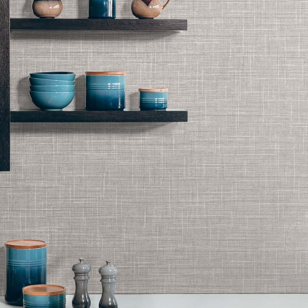 
                  
                    TG60147 faux linen vinyl wallpaper decor from DuPont
                  
                