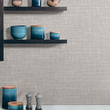 TG60147 faux linen vinyl wallpaper decor from DuPont