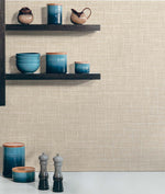 TG60148 faux linen vinyl wallpaper decor from DuPont