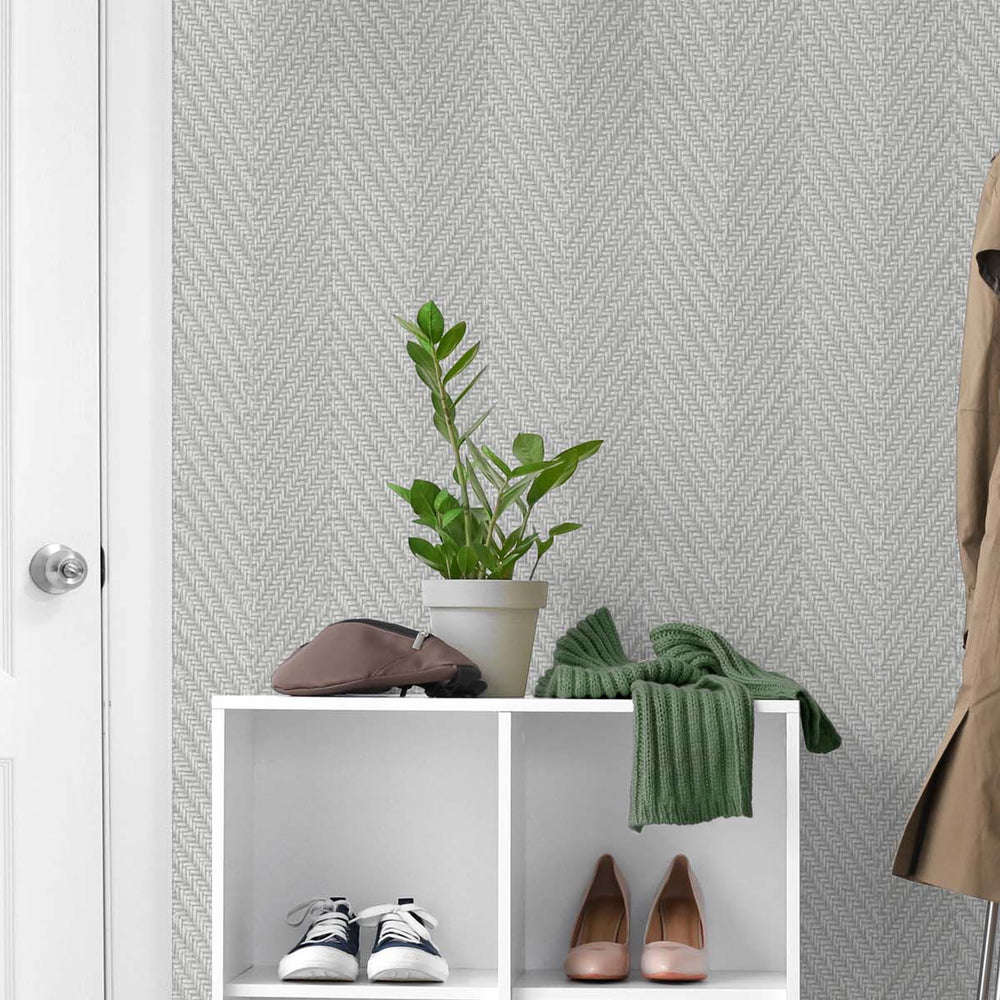 
                  
                    TG60203 knit chevron textured vinyl wallpaper entryway from DuPont Tedlar
                  
                