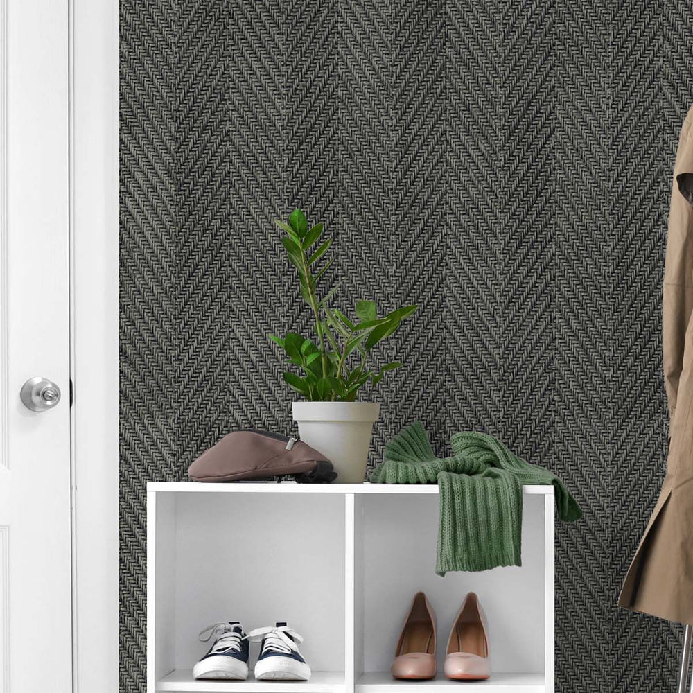 
                  
                    TG60206 knit chevron textured vinyl wallpaper entryway from DuPont Tedlar
                  
                
