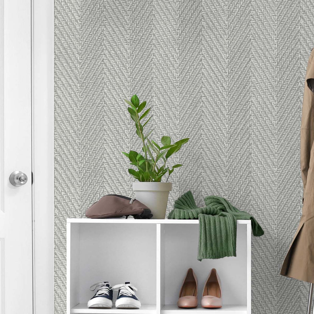 
                  
                    TG60208 knit chevron textured vinyl wallpaper entryway from DuPont Tedlar
                  
                