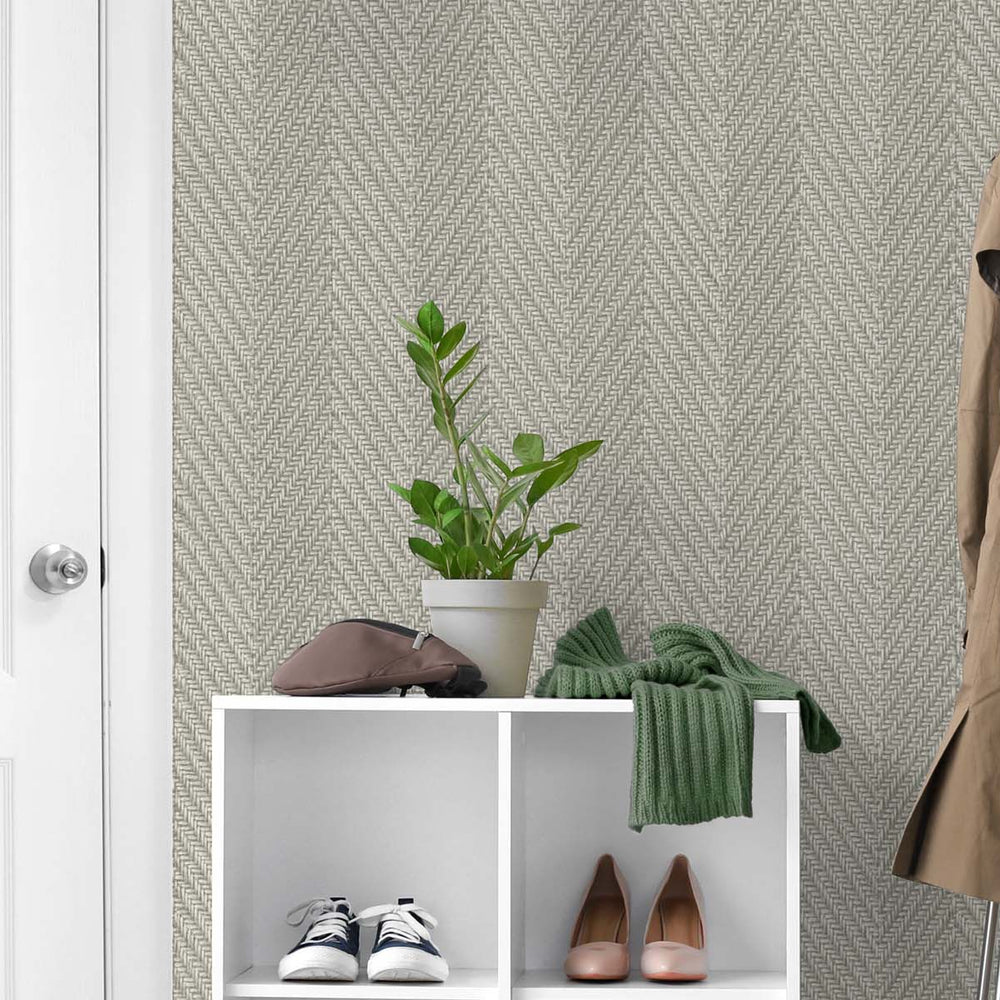 
                  
                    TG60209 knit chevron textured vinyl wallpaper entryway from DuPont Tedlar
                  
                
