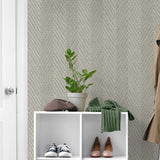TG60209 knit chevron textured vinyl wallpaper entryway from DuPont Tedlar