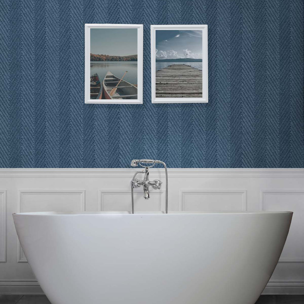 
                  
                    TG60217 knit chevron textured vinyl wallpaper bathroom from DuPont Tedlar
                  
                