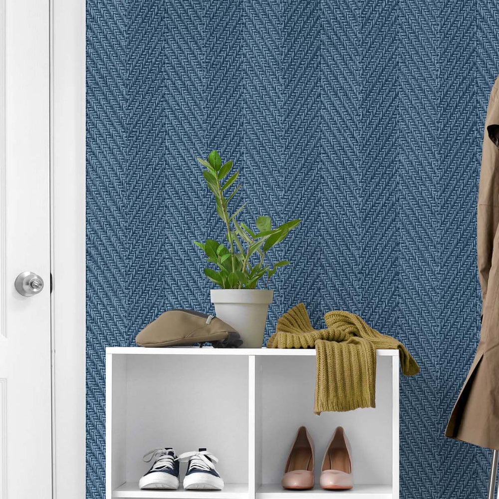 
                  
                    TG60217 knit chevron textured vinyl wallpaper entryway from DuPont Tedlar
                  
                
