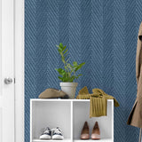 TG60217 knit chevron textured vinyl wallpaper entryway from DuPont Tedlar