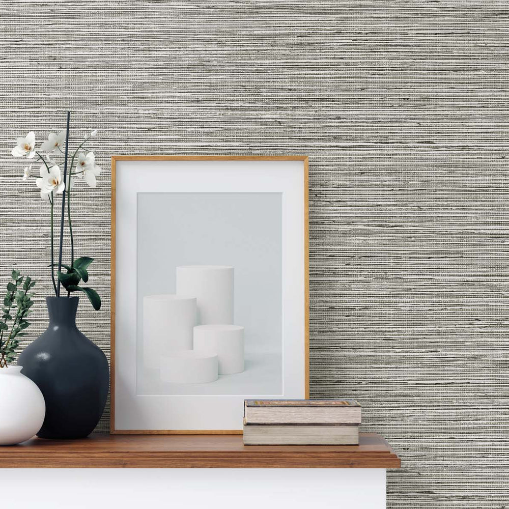 TG60302 faux sisal textured vinyl wallpaper decor from the Tedlar Textures collection by DuPont