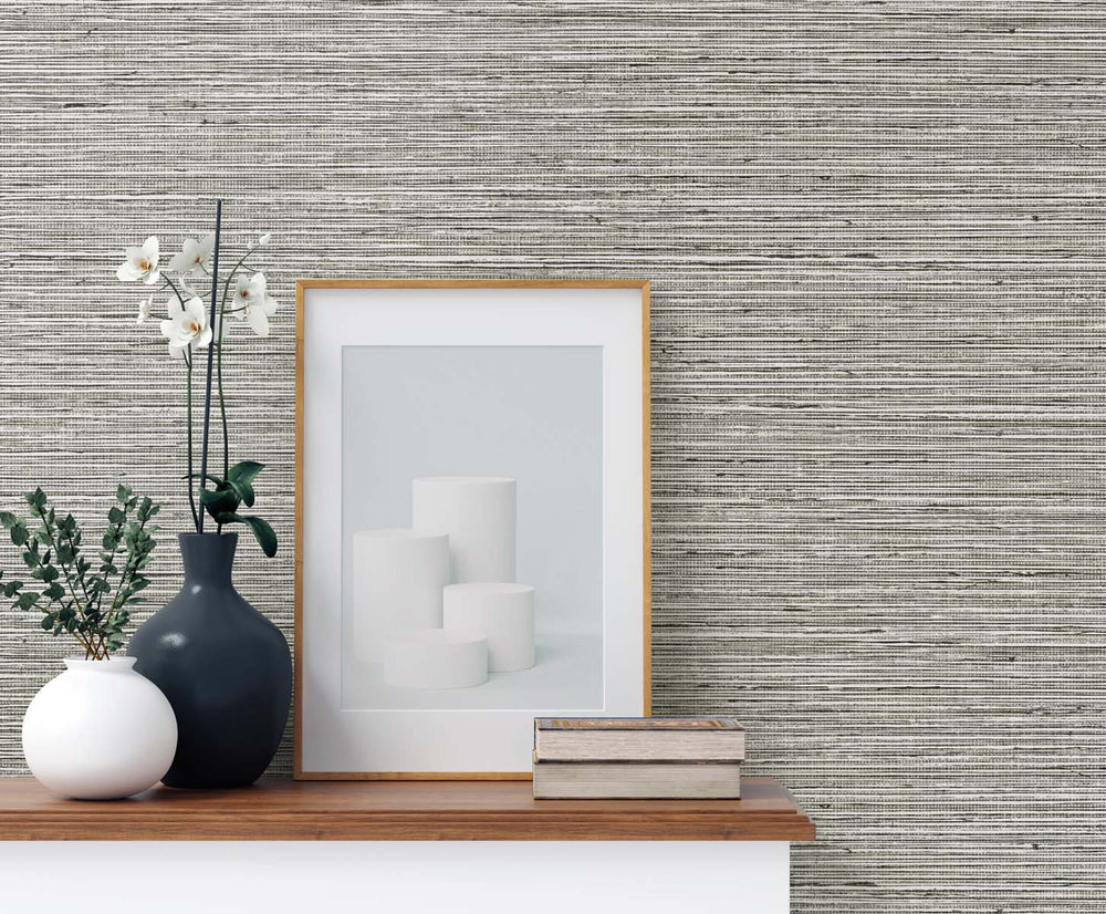 TG60302 faux sisal textured vinyl wallpaper decor from the Tedlar Textures collection by DuPont