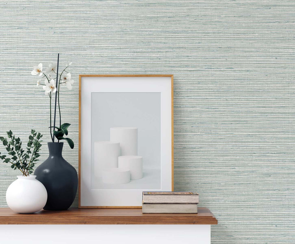 TG60308 faux sisal textured vinyl wallpaper decor from the Tedlar Textures collection by DuPont