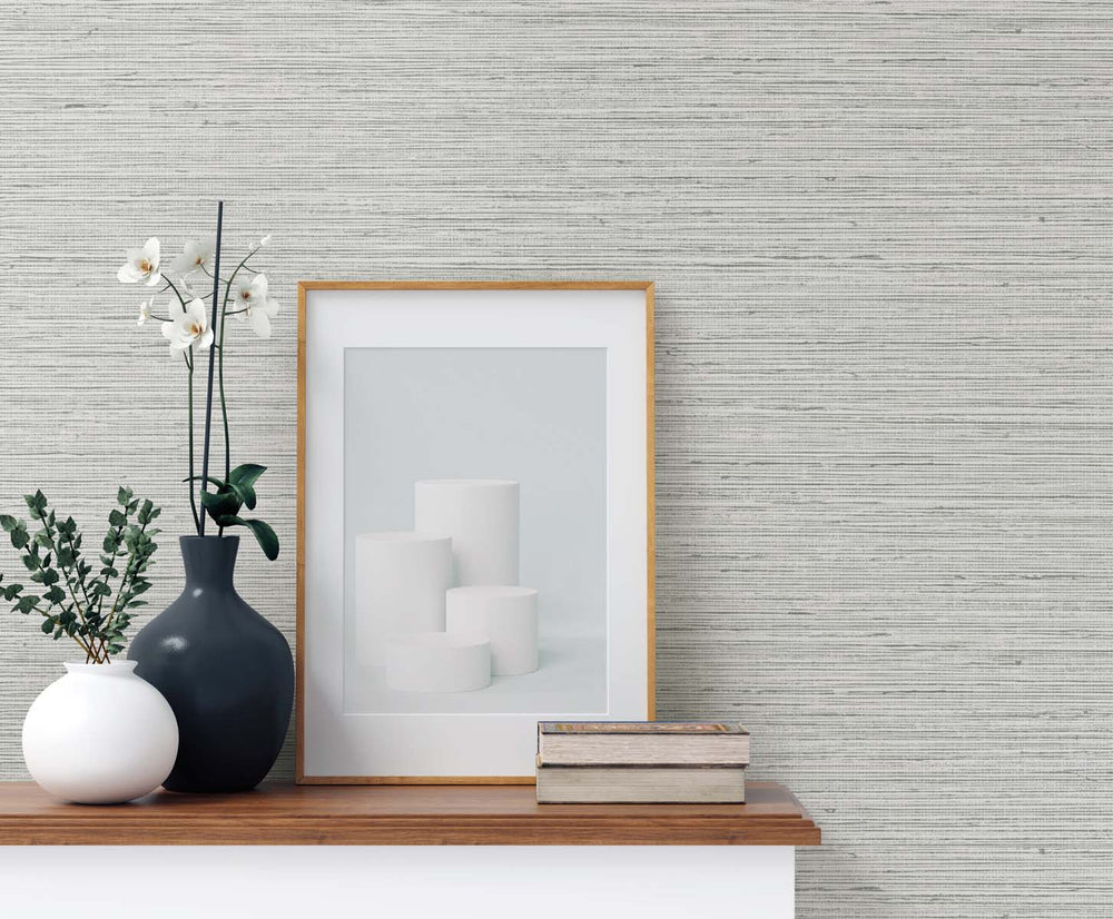 TG60315 faux sisal textured vinyl wallpaper decor from the Tedlar Textures collection by DuPont