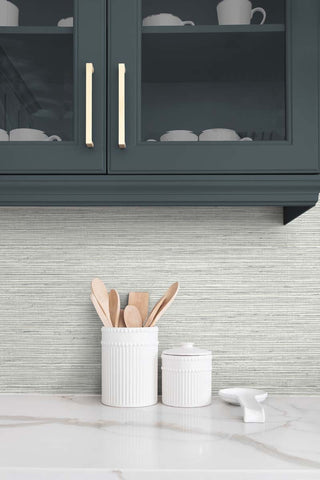 TG60333 faux sisal textured vinyl wallpaper kitchen from the Tedlar Textures collection by DuPont