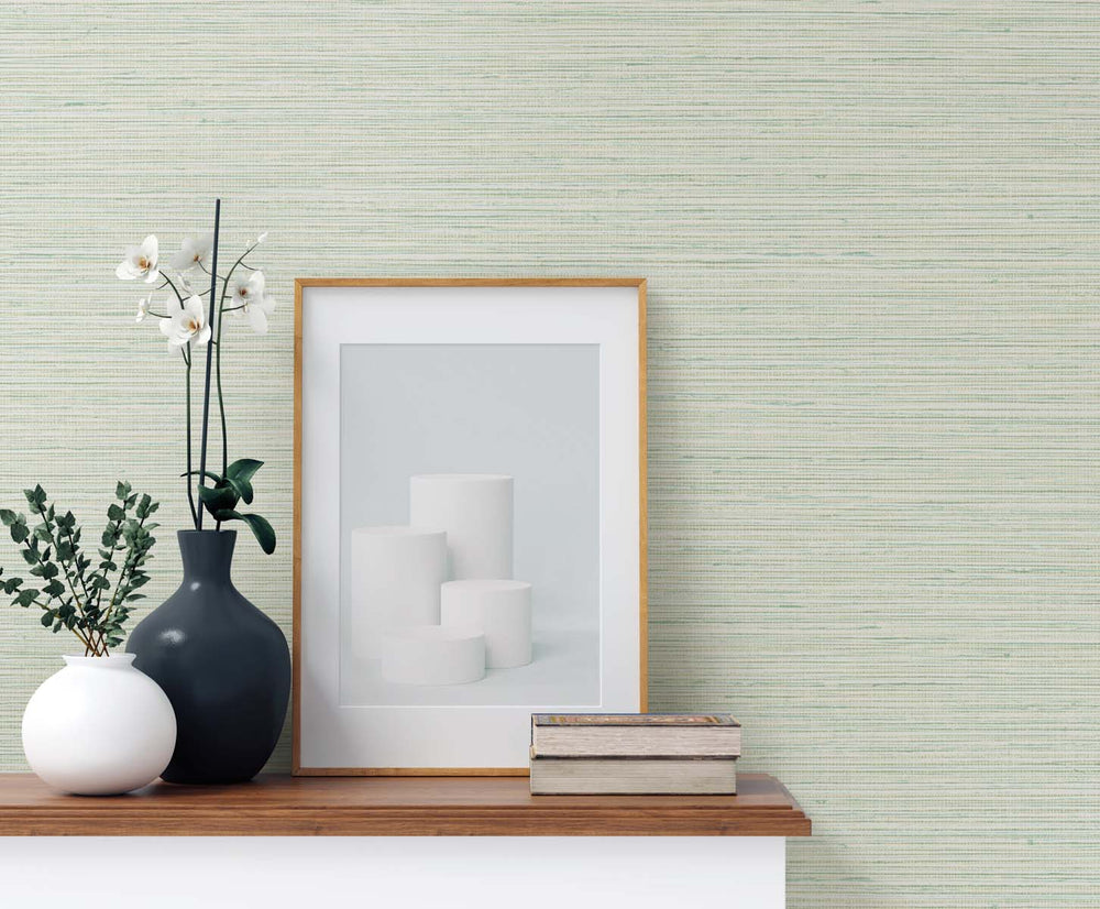 TG60346 faux sisal textured vinyl wallpaper decor from the Tedlar Textures collection by DuPont