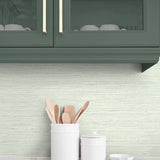 TG60346 faux sisal textured vinyl wallpaper kitchen from the Tedlar Textures collection by DuPont
