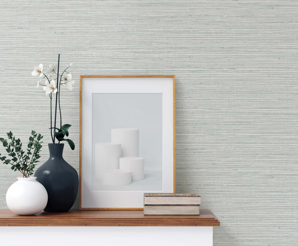 TG60350 faux sisal textured vinyl wallpaper decor from the Tedlar Textures collection by DuPont