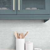 TG60350 faux sisal textured vinyl wallpaper kitchen from the Tedlar Textures collection by DuPont