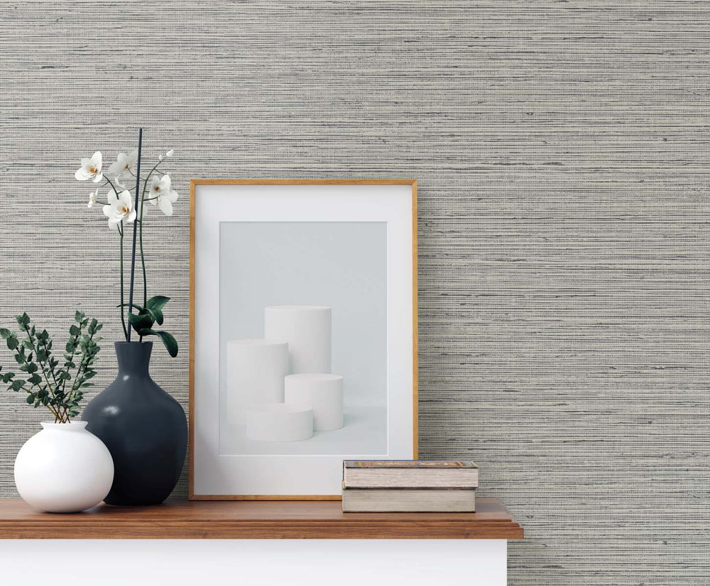 TG60352 faux sisal textured vinyl wallpaper decor from the Tedlar Textures collection by DuPont