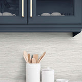 TG60406 faux jute textured vinyl wallpaper kitchen from the Tedlar Textures collection by DuPont