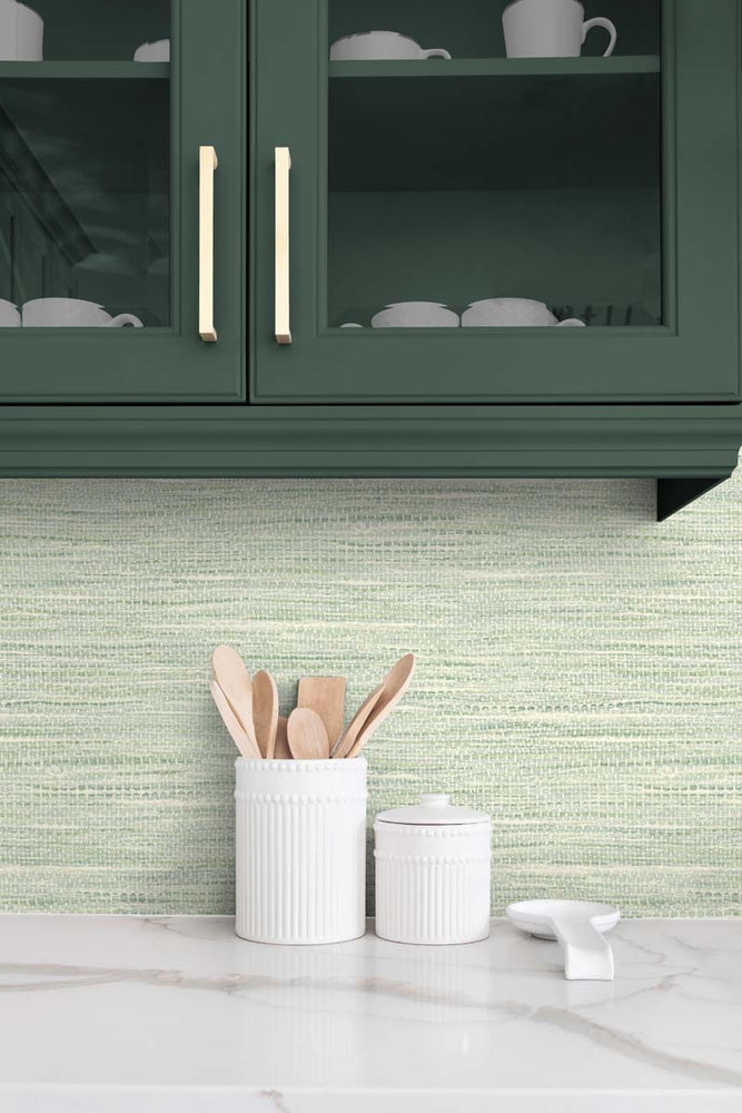 
                  
                    TG60408 faux jute textured vinyl wallpaper kitchen from the Tedlar Textures collection by DuPont
                  
                