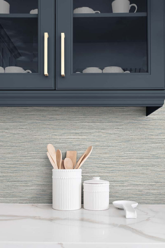 
                  
                    TG60412 faux jute textured vinyl wallpaper kitchen from the Tedlar Textures collection by DuPont
                  
                