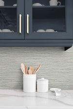 TG60412 faux jute textured vinyl wallpaper kitchen from the Tedlar Textures collection by DuPont