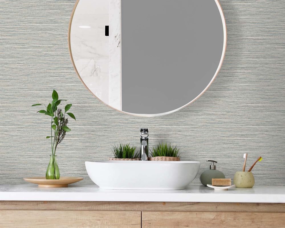 Vinyl wallpaper for shop bathroom