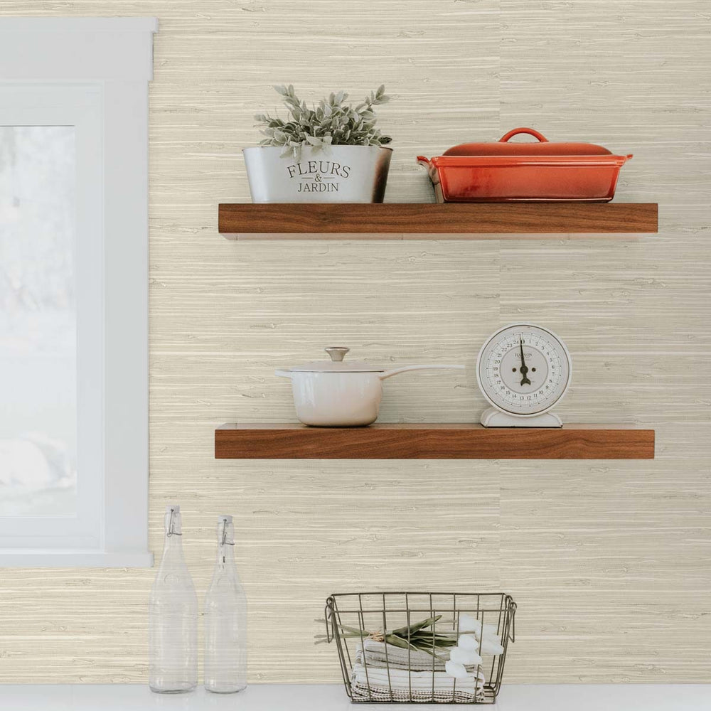 
                  
                    TG60527 faux grasscloth textured vinyl wallpaper kitchen  from the Tedlar Textures collection by DuPont
                  
                