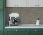TG60530 faux grasscloth textured vinyl wallpaper kitchen from the Tedlar Textures collection by DuPont