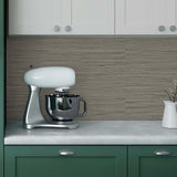 TG60530 faux grasscloth textured vinyl wallpaper kitchen from the Tedlar Textures collection by DuPont