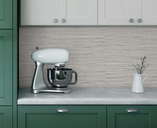 TG60532 faux grasscloth textured vinyl wallpaper kitchen from the Tedlar Textures collection by DuPont
