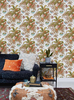 SD40012RT Barbados tropical bouquet wallpaper living room from Say Decor